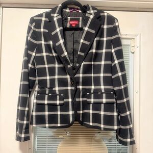 Merona Black and White Plaid Women's Blazer